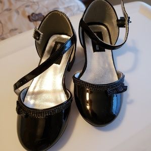 Black patent leather shoes